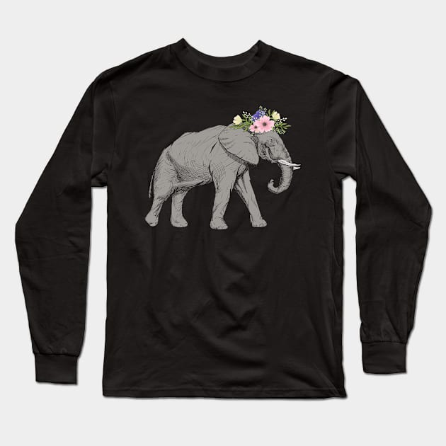 Cute Elephant Long Sleeve T-Shirt by shirtsyoulike